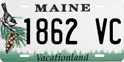 ME license plate 1862VC