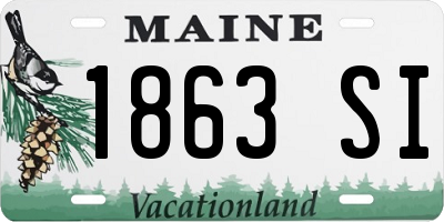 ME license plate 1863SI