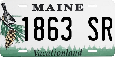 ME license plate 1863SR