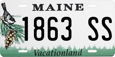 ME license plate 1863SS