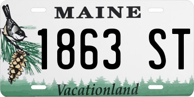 ME license plate 1863ST