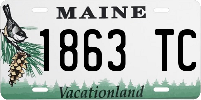 ME license plate 1863TC