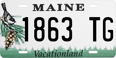 ME license plate 1863TG