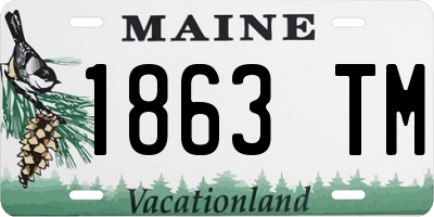 ME license plate 1863TM