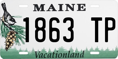 ME license plate 1863TP