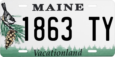 ME license plate 1863TY