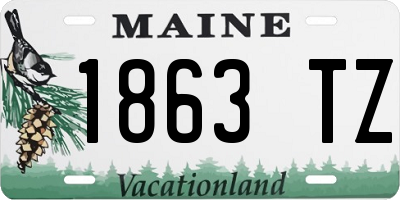 ME license plate 1863TZ