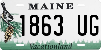 ME license plate 1863UG