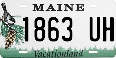 ME license plate 1863UH