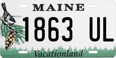 ME license plate 1863UL