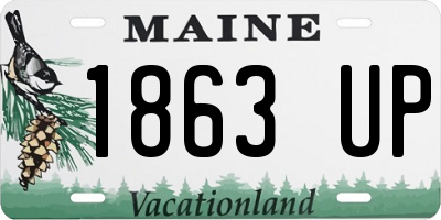 ME license plate 1863UP