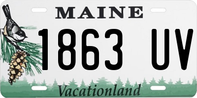 ME license plate 1863UV