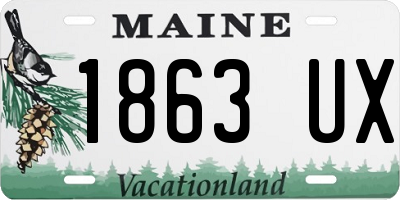 ME license plate 1863UX