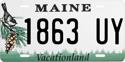 ME license plate 1863UY