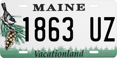 ME license plate 1863UZ