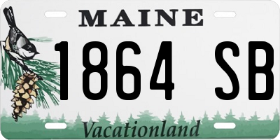 ME license plate 1864SB