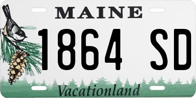 ME license plate 1864SD