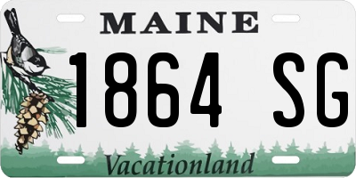 ME license plate 1864SG