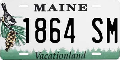 ME license plate 1864SM