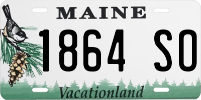 ME license plate 1864SO