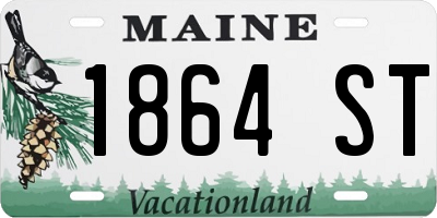 ME license plate 1864ST