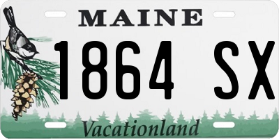 ME license plate 1864SX