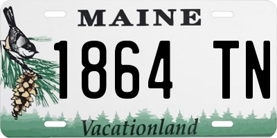 ME license plate 1864TN