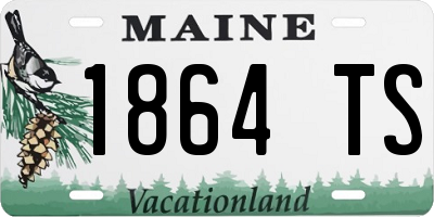 ME license plate 1864TS