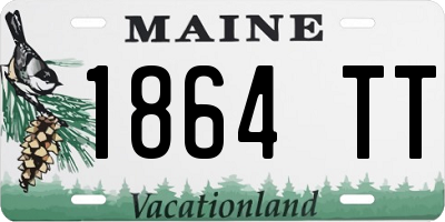 ME license plate 1864TT