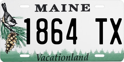 ME license plate 1864TX