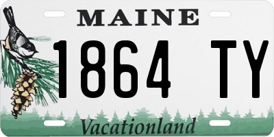 ME license plate 1864TY