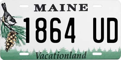 ME license plate 1864UD