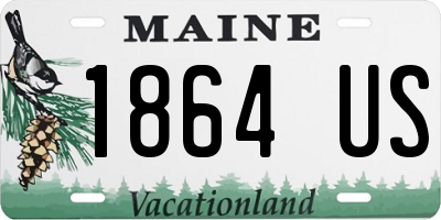 ME license plate 1864US