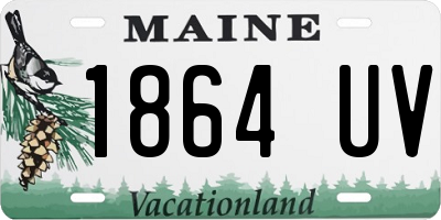 ME license plate 1864UV