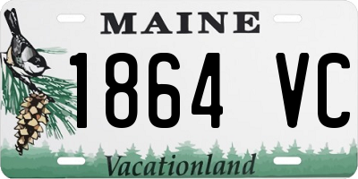 ME license plate 1864VC