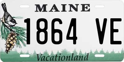 ME license plate 1864VE