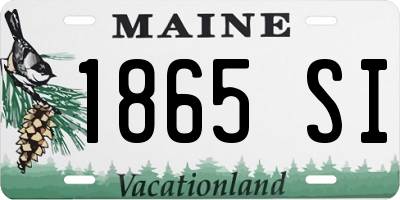 ME license plate 1865SI