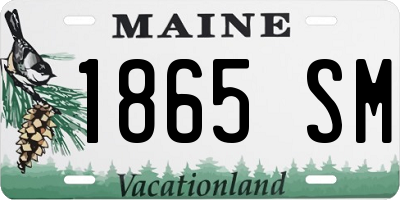 ME license plate 1865SM