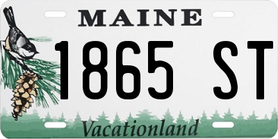 ME license plate 1865ST