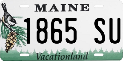 ME license plate 1865SU