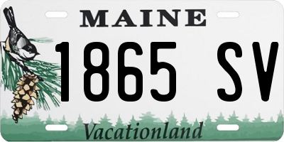 ME license plate 1865SV