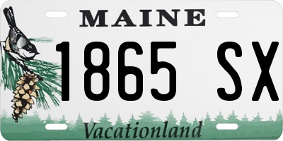 ME license plate 1865SX