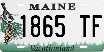 ME license plate 1865TF