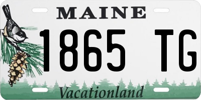 ME license plate 1865TG