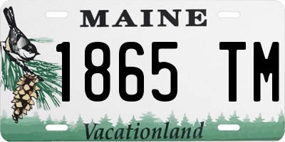 ME license plate 1865TM