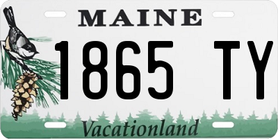 ME license plate 1865TY