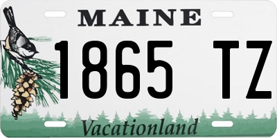 ME license plate 1865TZ