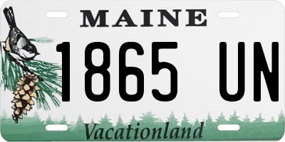 ME license plate 1865UN