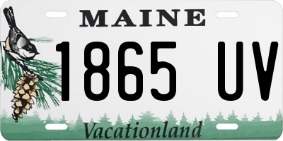 ME license plate 1865UV