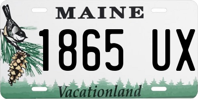 ME license plate 1865UX